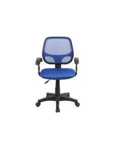 SEDIA DA UFFICIO BLU "SMART2" CON BRACCIOLI, 57X56X88-100 CM